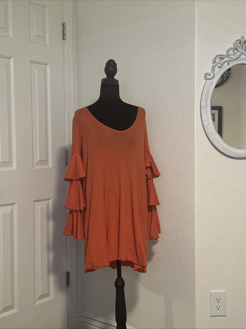 Free People Beach XS Tunic Orange Dress - Beach Cover Up